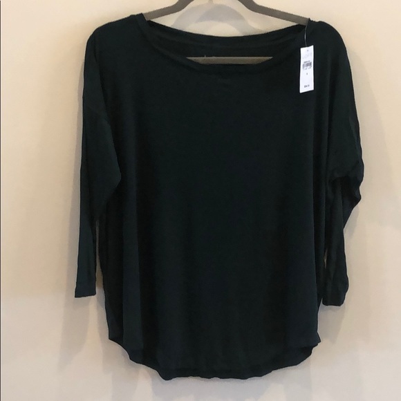 Loft. NWT. Size S. 3/4 sleeve, baggy green shirt - Picture 1 of 2